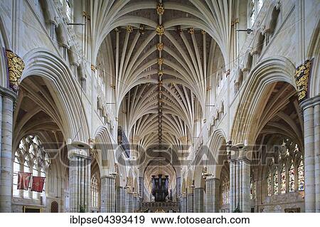 Fan vaulting, nave, The Cathedral Church of St Peter, Exeter, Devon, England, United Kingdom, Europe View Large Photo Image Stock Photo - Fan vaulting, nave, The Cathedral Church of St Peter, Exeter, Devon, England, United Kingdom, Europe. Fotosearch
