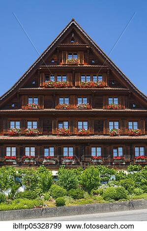Stock Photo - Farmhouse, Central Switzerland, Switzerland, Europe. Fotosearch