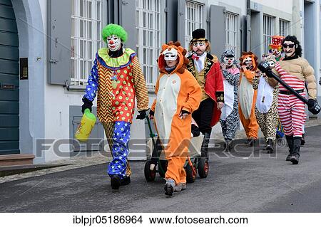 Picture - Fasnacht group with piccolos, flutes, Pfeifer group, Basel, Switzerland, Europe. Fotosearch