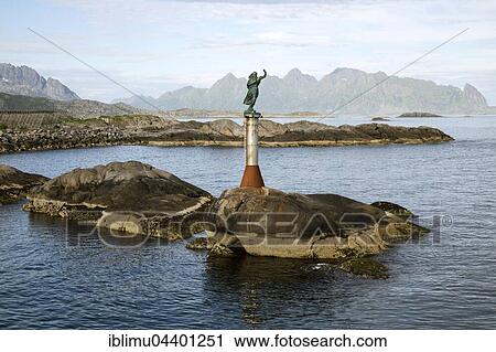 Fisherman's wife statue at harbour entrance, Svolvaer, Lofoten Islands, Nordland, Norway, Europe View Large Photo Image Stock Image - Fisherman's wife statue at harbour entrance, Svolvaer, Lofoten Islands, Nordland, Norway, Europe. Fotosearch