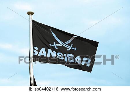 Flag of cult restaurant Zanzibar, Rantum, Sylt, North Frisian Islands, North Frisia, Schleswig-Holstein, Germany, Europe View Large Photo Image Stock Photograph - Flag of cult restaurant Zanzibar, Rantum, Sylt, North Frisian Islands, North Frisia, Schleswig-Holstein, Germany, Europe. Fotosearch