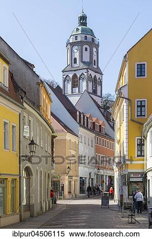 Fleischergasse with tower of the Frauenkirche, Meissen district, Saxony, Germany, Europe View Large Photo Image Stock Photography - Fleischergasse with tower of the Frauenkirche, Meissen district, Saxony, Germany, Europe. Fotosearch