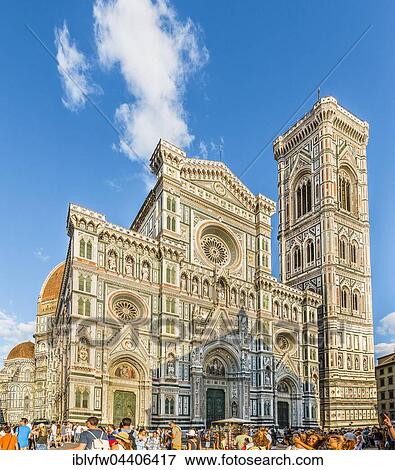 Florence Cathedral, Duomo Santa Maria del Fiore with Campanile bell tower, Florence, Tuscany, Italy, Europe View Large Photo Image Stock Photo - Florence Cathedral, Duomo Santa Maria del Fiore with Campanile bell tower, Florence, Tuscany, Italy, Europe. Fotosearch