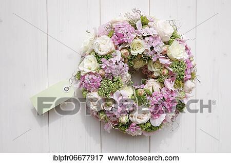 Stock Photo - Flower wreath decoration. Fotosearch