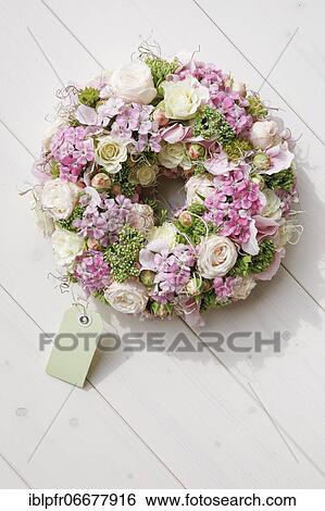 Flower wreath decoration View Large Photo Image Stock Photograph - Flower wreath decoration. Fotosearch