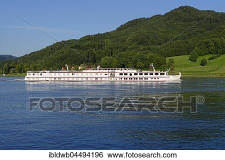 Flußkreuzfahrschiff in Grein, Mühlviertel region, Upper Austria, Austria, Europe View Large Photo Image Stock Photograph - Flußkreuzfahrschiff in Grein, Mühlviertel region, Upper Austria, Austria, Europe. Fotosearch