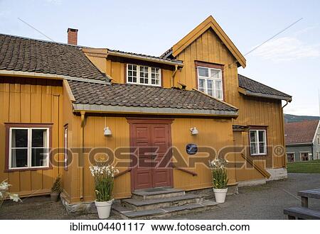 Former customs station, Skansen, oldest house in Tromso, Norway, Europe View Large Photo Image Stock Photo - Former customs station, Skansen, oldest house in Tromso, Norway, Europe. Fotosearch