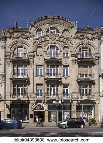 Former Hotel Bellevue, now office and commercial building, Wilhelmstraße or Wiesbadener Rue, Wiesbaden, Hesse, Germany, Europe View Large Photo Image Stock Photo - Former Hotel Bellevue, now office and commercial building, Wilhelmstraße or Wiesbadener Rue, Wiesbaden, Hesse, Germany, Europe. Fotosearch
