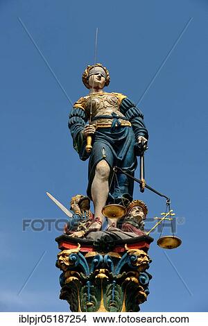 Fountain figure, justice fountain, Gerechtigkeitsgasse, 1543, Bern, Canton of Bern, Switzerland, Europe View Large Photo Image Picture - Fountain figure, justice fountain, Gerechtigkeitsgasse, 1543, Bern, Canton of Bern, Switzerland, Europe. Fotosearch
