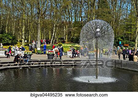 Fountain with water feature, Keukenhof, Lisse, The Netherlands, Europe View Large Photo Image Stock Photography - Fountain with water feature, Keukenhof, Lisse, The Netherlands, Europe. Fotosearch