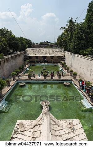 Stock Image - Fountains and pools, moated castle, Water Castle Taman Sari, Kraton, Daerah Istimewa Yogyakarta, Java, Indonesia, Asia. Fotosearch