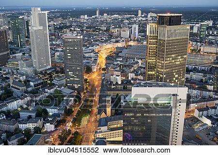 Frankfurt's financial district, skyline at dusk, Frankfurt am Main, Hesse, Germany, Europe View Large Photo Image Stock Image - Frankfurt's financial district, skyline at dusk, Frankfurt am Main, Hesse, Germany, Europe. Fotosearch