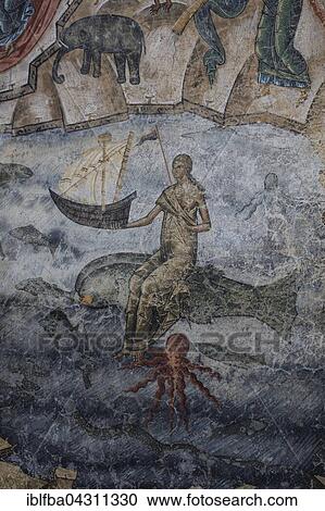 Fresco, resurrection of the dead out of the water at the final judgment, Church Sfântul Gheorghe in Voronet, Churches of Moldavia, Bukovina, Romania, Europe View Large Photo Image Stock Image - Fresco, resurrection of the dead out of the water at the final judgment, Church Sfântul Gheorghe in Voronet, Churches of Moldavia, Bukovina, Romania, Europe. Fotosearch