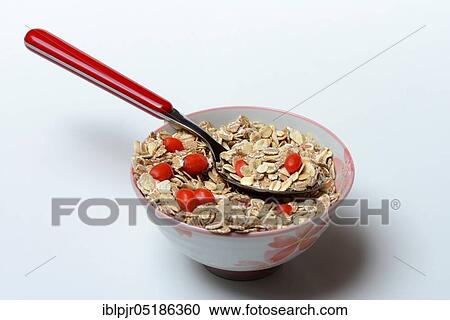 Fresh goji berries (Lycium barbarum) with cereal flakes in bowl with spoon View Large Photo Image Stock Image - Fresh goji berries (Lycium barbarum) with cereal flakes in bowl with spoon. Fotosearch