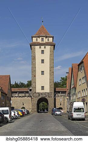 Galgentor and battlements, city wall, old town, Rothenburg ob der Tauber, Middle Franconia, Bavaria, Germany, Europe View Large Photo Image Stock Photo - Galgentor and battlements, city wall, old town, Rothenburg ob der Tauber, Middle Franconia, Bavaria, Germany, Europe. Fotosearch
