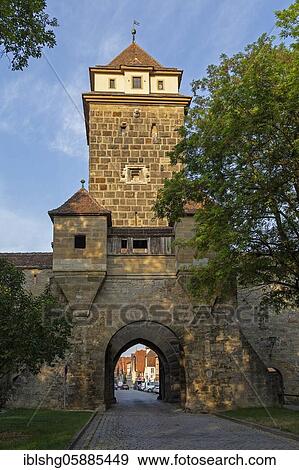 Galgentor, Old Town, Rothenburg ob der Tauber, Middle Franconia, Bavaria, Germany, Europe View Large Photo Image Stock Photo - Galgentor, Old Town, Rothenburg ob der Tauber, Middle Franconia, Bavaria, Germany, Europe. Fotosearch