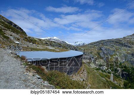Gallery of the Rhaetian Railway near Alp Grüm, Upper Engadine, Engadine, Canton Graubünden, Switzerland, Europe View Large Photo Image Picture - Gallery of the Rhaetian Railway near Alp Grüm, Upper Engadine, Engadine, Canton Graubünden, Switzerland, Europe. Fotosearch