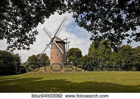 Stock Image - Geismühle, Krefeld, Niederrhein, North Rhine-Westphalia, Germany, Europe. Fotosearch