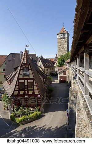 Gerlachschmiede, Rödertor with defensive corridor, historic centre, Rothenburg ob der Tauber, Middle Franconia, Bavaria, Germany, Europe View Large Photo Image Stock Photo - Gerlachschmiede, Rödertor with defensive corridor, historic centre, Rothenburg ob der Tauber, Middle Franconia, Bavaria, Germany, Europe. Fotosearch