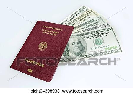 German passport and US dollar bills View Large Photo Image Stock Image - German passport and US dollar bills. Fotosearch