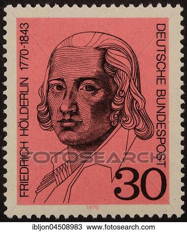German stamp, portrait of the German lyric poet Friedrich Hölderlin View Large Photo Image Stock Image - German stamp, portrait of the German lyric poet Friedrich Hölderlin. Fotosearch