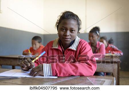 Girl, 14 years, Primary School, Fianarantsoa, Madagascar, Africa View Large Photo Image Stock Photography - Girl, 14 years, Primary School, Fianarantsoa, Madagascar, Africa. Fotosearch