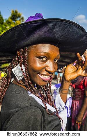 Girl posing at the Carneval in the town of Sao Tome, Sao Tome and Principe, Atlantic ocean, Africa View Large Photo Image Stock Image - Girl posing at the Carneval in the town of Sao Tome, Sao Tome and Principe, Atlantic ocean, Africa. Fotosearch