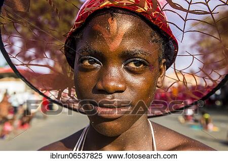 Girl posing at the Carneval in the town of Sao Tome, Sao Tome and Principe, Atlantic ocean, Africa View Large Photo Image Stock Photography - Girl posing at the Carneval in the town of Sao Tome, Sao Tome and Principe, Atlantic ocean, Africa. Fotosearch