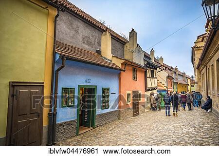 Golden Lane, Zlatá ulička, Prague Castle, Hradčany, historic centre, Prague, Bohemia, Czech Republic, Europe View Large Photo Image Stock Image - Golden Lane, Zlatá ulička, Prague Castle, Hradčany, historic centre, Prague, Bohemia, Czech Republic, Europe. Fotosearch