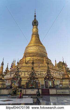 Golden Stupa, Buddhist pagoda Shwemokhtaw, Pathein, Myanmar, Asia View Large Photo Image Stock Photo - Golden Stupa, Buddhist pagoda Shwemokhtaw, Pathein, Myanmar, Asia. Fotosearch