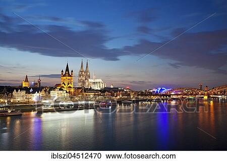 Great Saint Martin Church with Cologne Cathedral, evening dawn, Cologne, North Rhine-Westphalia, Germany, Europe View Large Photo Image Stock Image - Great Saint Martin Church with Cologne Cathedral, evening dawn, Cologne, North Rhine-Westphalia, Germany, Europe. Fotosearch