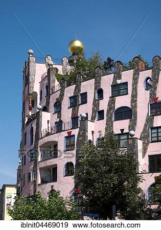 Green citadel, building by Friedensreich Hundertwasser, Magdeburg, Saxony-Anhalt, Germany, Europe View Large Photo Image Stock Photo - Green citadel, building by Friedensreich Hundertwasser, Magdeburg, Saxony-Anhalt, Germany, Europe. Fotosearch