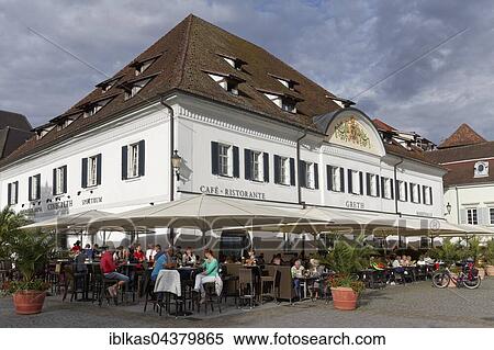 Gret, market hall with outdoor gastronomy on the lake promenade, Überlingen, Lake Constance, Baden-Württemberg, Germany, Europe View Large Photo Image Stock Photography - Gret, market hall with outdoor gastronomy on the lake promenade, Überlingen, Lake Constance, Baden-Württemberg, Germany, Europe. Fotosearch