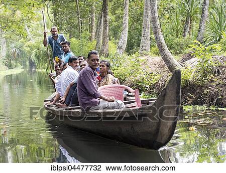 Group of Indian Tourists on a boat, Kerala Backwaters, India, Asia View Large Photo Image Stock Image - Group of Indian Tourists on a boat, Kerala Backwaters, India, Asia. Fotosearch