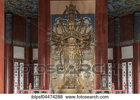 Guanyin statue inside the Tower of Buddhist Incense, Summer Palace, Beijing, China, Asia View Large Photo Image Stock Photo - Guanyin statue inside the Tower of Buddhist Incense, Summer Palace, Beijing, China, Asia. Fotosearch