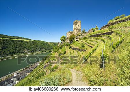 Stock Photograph - Gutenfels Castle on the Rhine, Kaub, Rhineland-Palatinate, Germany, Europe. Fotosearch