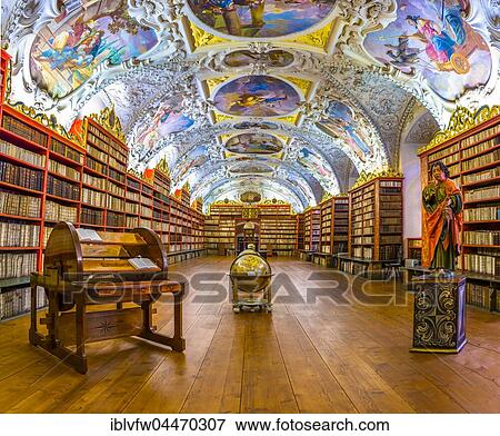 Hall of Theology, historic library, globes and old books, Strahov Monastery, Hradčany, Prague, Czech Republic, Europe View Large Photo Image Stock Photo - Hall of Theology, historic library, globes and old books, Strahov Monastery, Hradčany, Prague, Czech Republic, Europe. Fotosearch