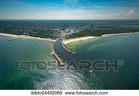 Harbor entrance, pier, Kołobrzeg, Kolberg, Baltic Coast, West Pomerania Province, Poland, Europe View Large Photo Image Stock Photo - Harbor entrance, pier, Kołobrzeg, Kolberg, Baltic Coast, West Pomerania Province, Poland, Europe. Fotosearch