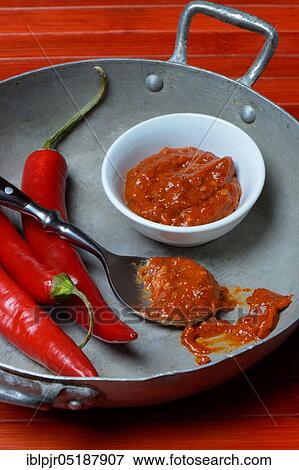 Harissa, spice paste from chili View Large Photo Image Stock Photo - Harissa, spice paste from chili. Fotosearch