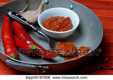Harissa, spice paste from chili View Large Photo Image Stock Photo - Harissa, spice paste from chili. Fotosearch