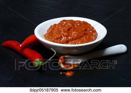 Harissa, spice paste from chili View Large Photo Image Stock Photography - Harissa, spice paste from chili. Fotosearch