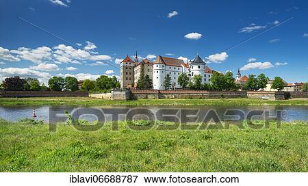 Hartenfels Castle on the Elbe, Torgau, Saxony, Germany, Europe View Large Photo Image Stock Photo - Hartenfels Castle on the Elbe, Torgau, Saxony, Germany, Europe. Fotosearch