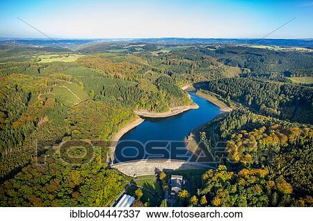 Hasper Talsperre, Hasper dam at low tide, Ruhr, Hagen, Ennepetal, Ruhr district, North Rhine-Westphalia, Germany, Europe View Large Photo Image Stock Photo - Hasper Talsperre, Hasper dam at low tide, Ruhr, Hagen, Ennepetal, Ruhr district, North Rhine-Westphalia, Germany, Europe. Fotosearch