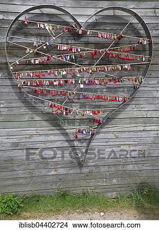 Heart with love locks, List, Sylt, North Frisian Islands, North Frisia, Schleswig-Holstein, Germany, Europe View Large Photo Image Picture - Heart with love locks, List, Sylt, North Frisian Islands, North Frisia, Schleswig-Holstein, Germany, Europe. Fotosearch
