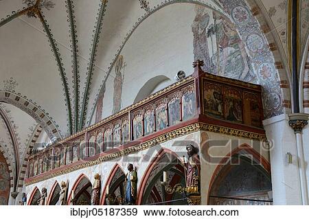 Stock Photo - Heiligen Geist Hospital, Church Hall, Lübeck, Schleswig-Holstein, Germany, Europe. Fotosearch
