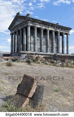 Stock Photo - Hellenistic sun temple of Garni, Kotayk Province, Armenia, Asia. Fotosearch
