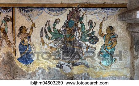 Hindu Goddess Durga, Mural, Brihadeeswarar Temple, Thanjavur, Tamil Nadu, India, Asia View Large Photo Image Stock Photo - Hindu Goddess Durga, Mural, Brihadeeswarar Temple, Thanjavur, Tamil Nadu, India, Asia. Fotosearch