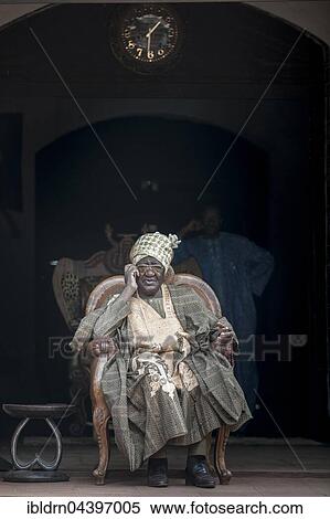 His Majesty, El Hadj Ibrahim Mbombo Njoya Sultan, King of Bamoun, in front of the palace entrance, Foumbam, West Region, Cameroon, Africa View Large Photo Image Stock Photography - His Majesty, El Hadj Ibrahim Mbombo Njoya Sultan, King of Bamoun, in front of the palace entrance, Foumbam, West Region, Cameroon, Africa. Fotosearch