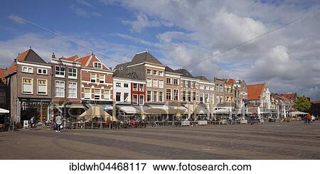 Historic buildings at the market square, market, Delft, Holland, The Netherlands, Europe View Large Photo Image Stock Photo - Historic buildings at the market square, market, Delft, Holland, The Netherlands, Europe. Fotosearch