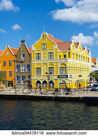 Historic buildings in Dutch-Caribbean colonial style, waterfront, Willemstad, Lesser Antilles, Curacao, South America View Large Photo Image Stock Photo - Historic buildings in Dutch-Caribbean colonial style, waterfront, Willemstad, Lesser Antilles, Curacao, South America. Fotosearch